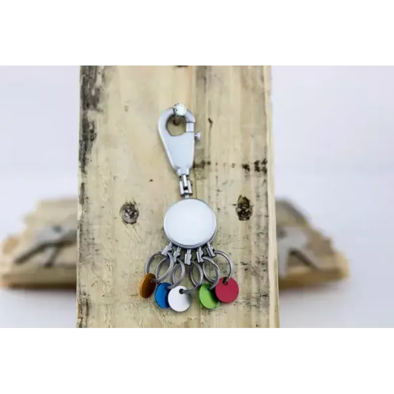 Key carabin TROIKA KYR61/MC Multicolour Silver Metal 25mm