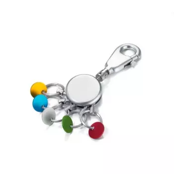 Key carabin TROIKA KYR61/MC Multicolour Silver Metal 25mm