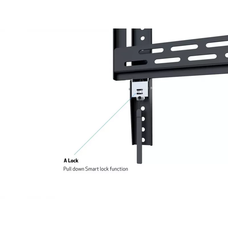 Wallmount MULTIBRACKETS M Universal HD Portrait wall bracket for 60 inch–100 inch screens, VESA 200x200–400x600, load 100 kg, black