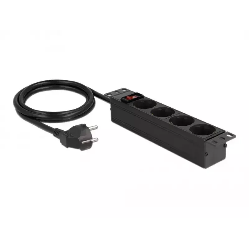Power Socket 4-way DeLOCK 10 inch 66817