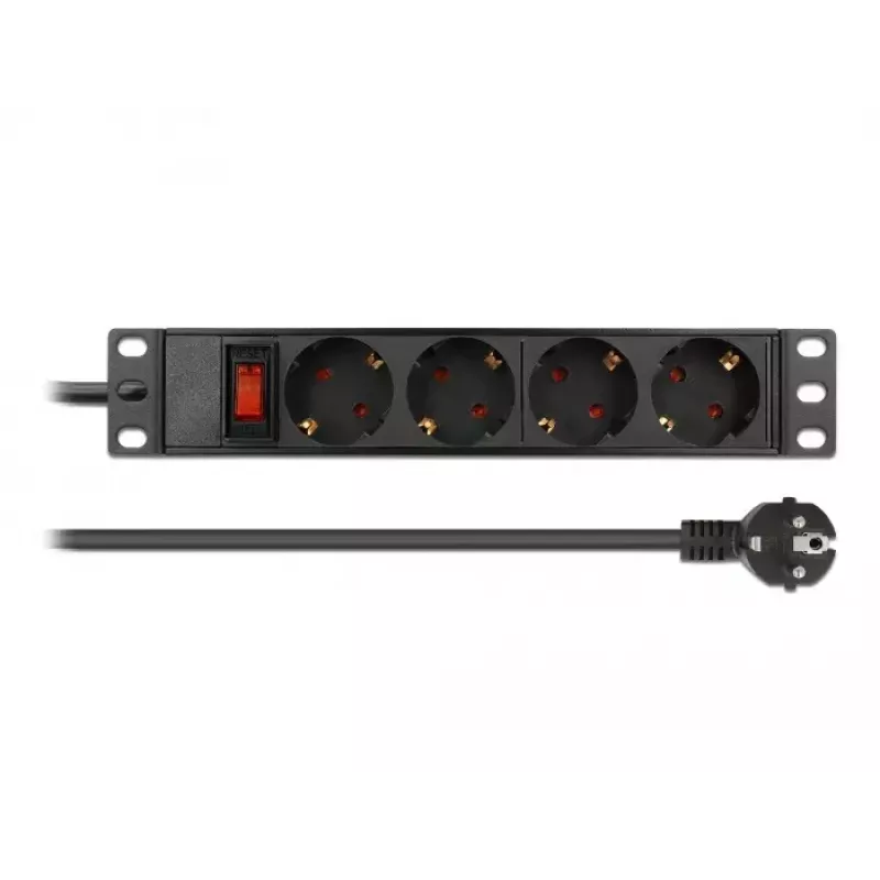 Power Socket 4-way DeLOCK 10 inch 66817