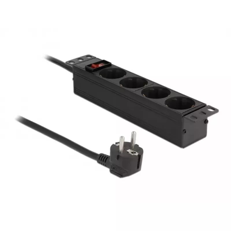 Power Socket 4-way DeLOCK 10 inch 66817
