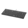 Manhattan Slim Wired USB Mini Keyboard, 12 Multimedia/Function Keys, Built-in 1.5 m (5 ft.) USB-A Cable, Compact, Low-Profile Format, for PC and Laptop, Black