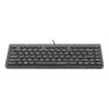 Manhattan Slim Wired USB Mini Keyboard, 12 Multimedia/Function Keys, Built-in 1.5 m (5 ft.) USB-A Cable, Compact, Low-Profile Format, for PC and Laptop, Black