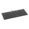 Manhattan Slim Wired USB Mini Keyboard, 12 Multimedia/Function Keys, Built-in 1.5 m (5 ft.) USB-A Cable, Compact, Low-Profile Format, for PC and Laptop, Black