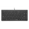 Manhattan Slim Wired USB Mini Keyboard, 12 Multimedia/Function Keys, Built-in 1.5 m (5 ft.) USB-A Cable, Compact, Low-Profile Format, for PC and Laptop, Black
