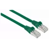 Intellinet Network Patch Cable, Cat7 Cable/Cat6A Plugs, 1.5m, Green, Copper, S/FTP, LSOH / LSZH, PVC, RJ45, Gold Plated Contacts, Snagless, Booted, Lifetime Warranty