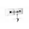 Durable SELECT Monitor Mount 509523 for 2 Monitors, Desk Mount, Silver