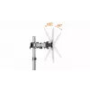 Durable SELECT Monitor Mount 509523 for 2 Monitors, Desk Mount, Silver