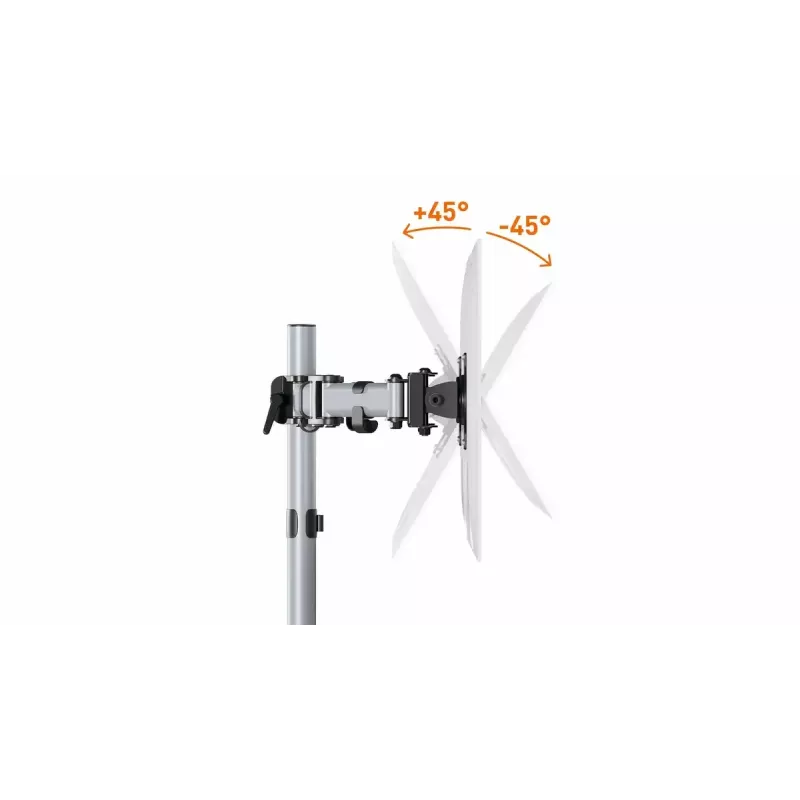 Durable SELECT Monitor Mount 509523 for 2 Monitors, Desk Mount, Silver