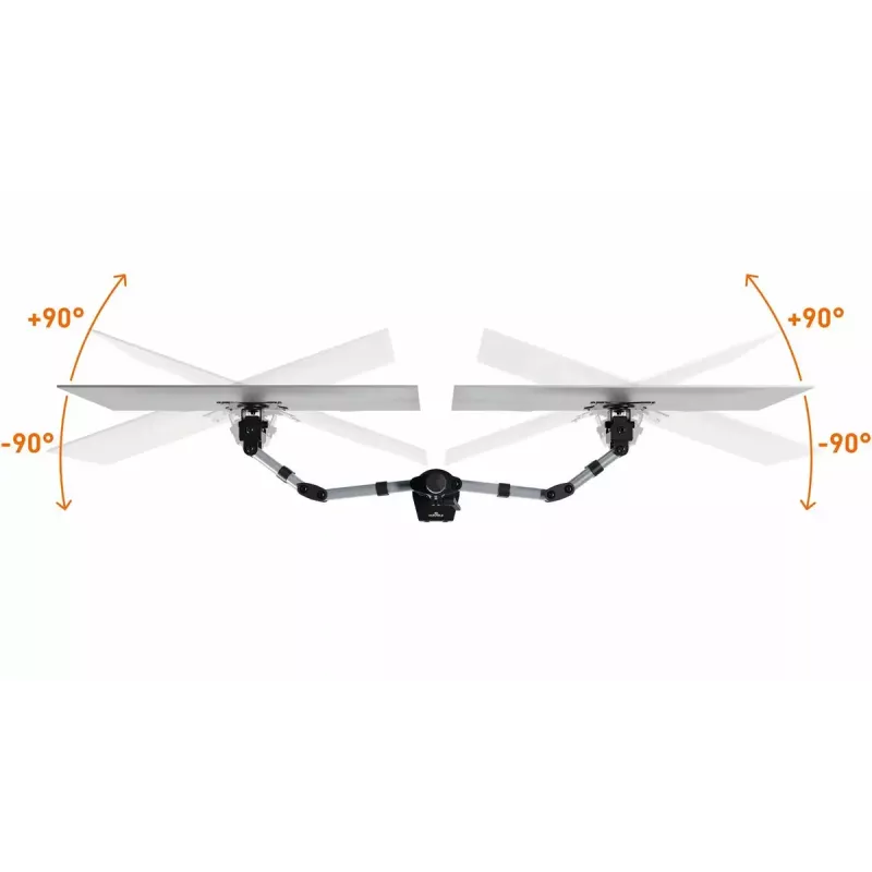 Durable SELECT Monitor Mount 509523 for 2 Monitors, Desk Mount, Silver