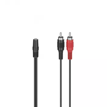 Hama 00205186 audio cable 0.1 m 2 x RCA 3.5mm Black, Red