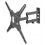 Manhattan Wall Mount for TV & Monitors (Full Motion), For screens 32 inch to 55 inch, VESA compatibility: all between 100x100mm to 400x400mm - check the dimensions of the four mounting holes on back of screen to ensure it fits, Max 30kg, Black, Bracket
