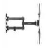 Manhattan Wall Mount for TV & Monitors (Full Motion), For screens 32 inch to 55 inch, VESA compatibility: all between 100x100mm to 400x400mm - check the dimensions of the four mounting holes on back of screen to ensure it fits, Max 30kg, Black, Bracket