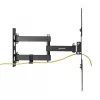 Manhattan Wall Mount for TV & Monitors (Full Motion), For screens 32 inch to 55 inch, VESA compatibility: all between 100x100mm to 400x400mm - check the dimensions of the four mounting holes on back of screen to ensure it fits, Max 30kg, Black, Bracket