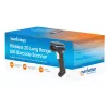 Manhattan Wireless 2D Handheld Barcode Scanner, 250mm Scan Depth, up to 80m effective range (line of sight), Max Ambient Light 100,000 lux (sunlight), Black, Charging cable (USB-A to USB-C into device) 1m included, Three Year Warranty