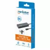 Manhattan USB-C Dock/Hub, Ports (x7): USB-A (x7), 5 Gbps (USB 3.2 Gen1 aka USB 3.0), External Power Supply Not Needed, Universal for all devices, Cable 15cm, SuperSpeed USB, Black, Three Year Warranty