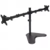 Manhattan Dual Desk Mount for TV & Monitors (Full Motion), Stand Assembly, For screens: 10-27 inch, VESA compatibility: 75x75 and 100x100mm - check the dimensions of the four mounting holes on back of screen to ensure it fits, Max 8kg (each), Black, Bracket