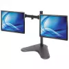 Manhattan Dual Desk Mount for TV & Monitors (Full Motion), Stand Assembly, For screens: 10-27 inch, VESA compatibility: 75x75 and 100x100mm - check the dimensions of the four mounting holes on back of screen to ensure it fits, Max 8kg (each), Black, Bracket