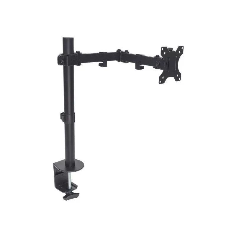 Manhattan Desk Mount for TV & Monitors (Full Motion), For screens 13 inch to 27 inch, Clamp fitting to desk, VESA compatibility: 75x75mm and 100x100mm - check the dimensions of the four mounting holes on back of screen to ensure it fits, Max 8kg, Bracket, Lifetime Warranty