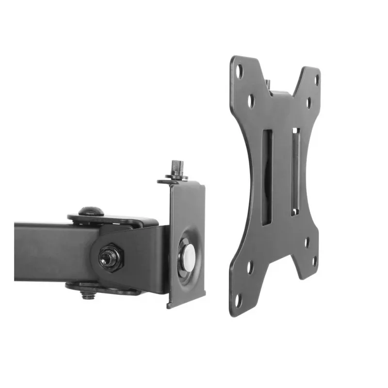 Manhattan Desk Mount for TV & Monitors (Full Motion), For screens 13 inch to 27 inch, Clamp fitting to desk, VESA compatibility: 75x75mm and 100x100mm - check the dimensions of the four mounting holes on back of screen to ensure it fits, Max 8kg, Bracket, Lifetime Warranty