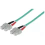 Intellinet Fiber Optic Patch Cable, OM3, SC/SC, 5m, Aqua, Duplex, Multimode, 50/125 µm, LSZH, Fibre, Lifetime Warranty