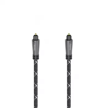 Hama 00205140 audio cable 3 m TOSLINK Black Grey Male to Male Gold Plated