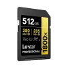 Flash Memory Lexar 512GB UHS-II SDXC Professional 1800x