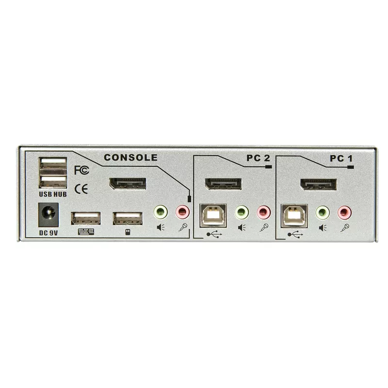 Lindy 2 Port KVM Switch Pro USB 2.0, DisplayPort 1.2 with TTU