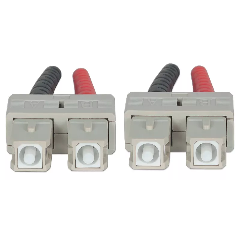 Intellinet Fiber Optic Patch Cable, OM3, SC/SC, 1m, Aqua, Duplex, Multimode, 50/125 µm, LSZH, Fibre, Lifetime Warranty