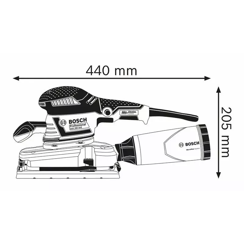 Bosch 0 601 292 901 portable sander Orbital sander 11000 RPM 22000 OPM