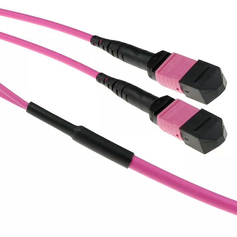 ACT 50 meter Multimode 50/125 OM4(OM3) polarity B fiber trunk cable with 2 MTP/MPO female connectors each side