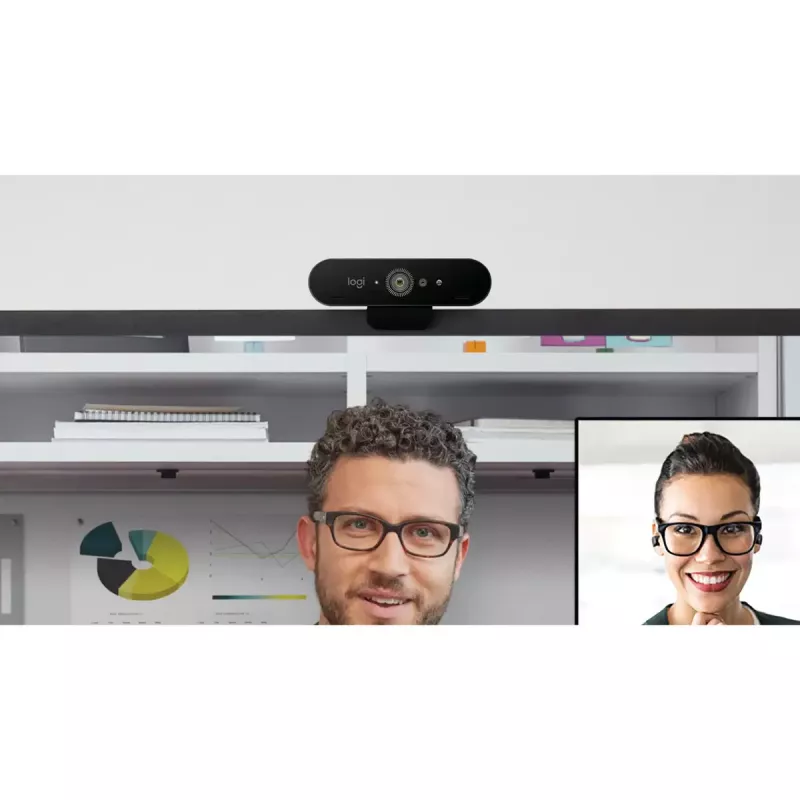 Logitech 4K Pro Webcam 4096 x 2160 Black with Noise-Canceling Microphones