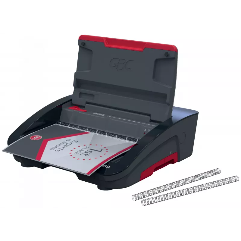 GBC WireBind® WB15E Electric Binding Machine, Wire binding machine, Electric, 125 sheets, Black, Red