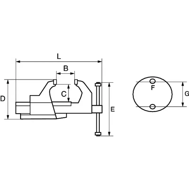 Bench Vice Bahco 834V-6 Weight 19 kg