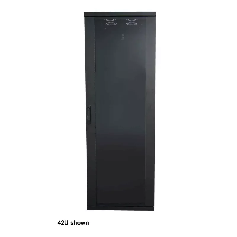 Intellinet 19 inch Network Cabinet - Free Standing (Basic), 32U, 600x800mm (width x depth), Black, Flatpack, Max 600kg, Single-Point Door Lock, One Lock Per Side Panel, Usable Depth 123 to 573mm, Rack, IP20 rated, Steel