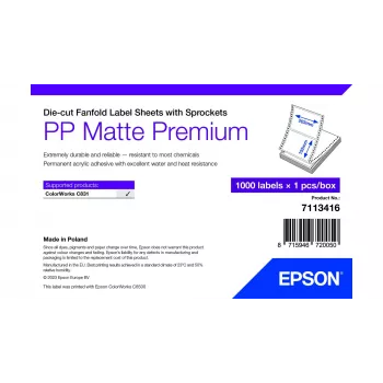 Self-adhesive printer label Epson 7113416 White 20.3x15.2 cm 1000 pcs