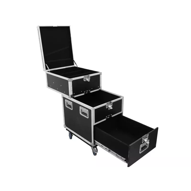 Flight case Roadinger 30126430 Plywood 38 kg Black Silver
