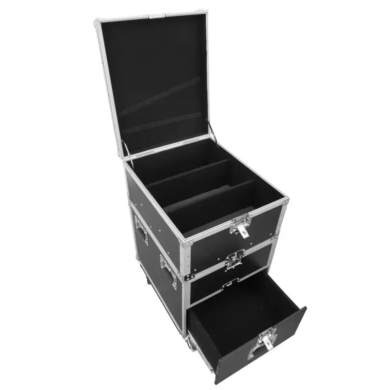 Flight case Roadinger 30126430 Plywood 38 kg Black Silver