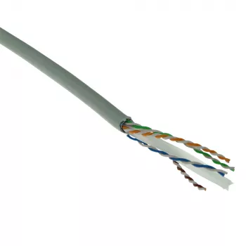 ACT Cat 6 F/UTP solid installation cable, PVC, CPR euroclass ECA, 24AWG, grey 500 meter