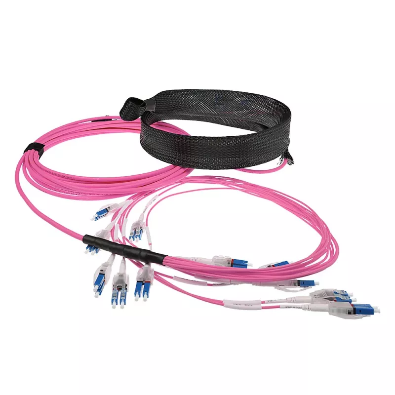 ACT 45 meter Multimode 50/125 OM4 Preterm fiber cable 24F LC Polarity Twist