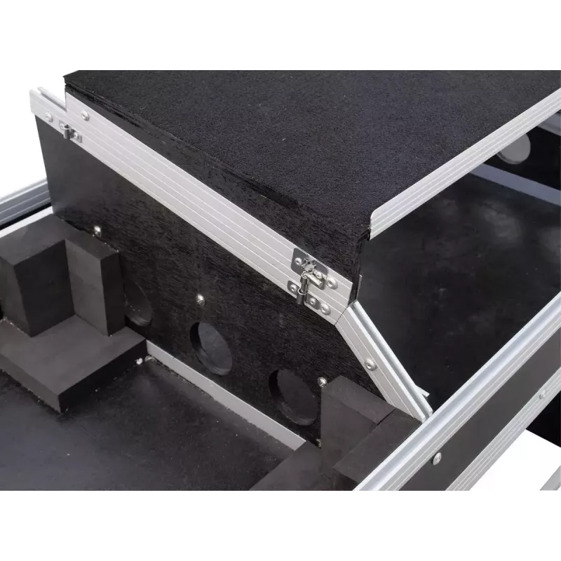 Hard case Roadinger 30124208 for DJ table Plywood Black Silver