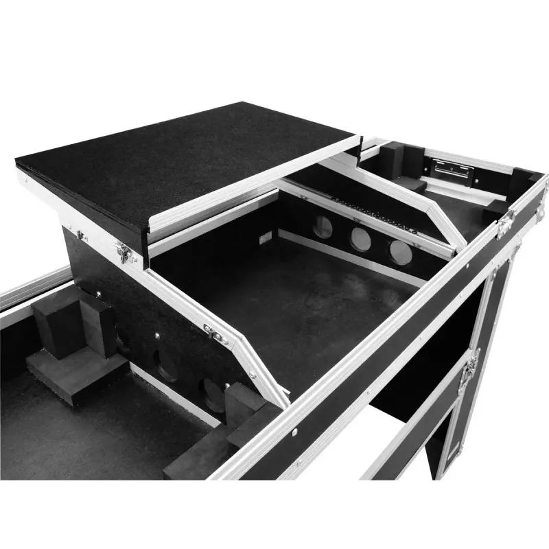 Hard case Roadinger 30124208 for DJ table Plywood Black Silver