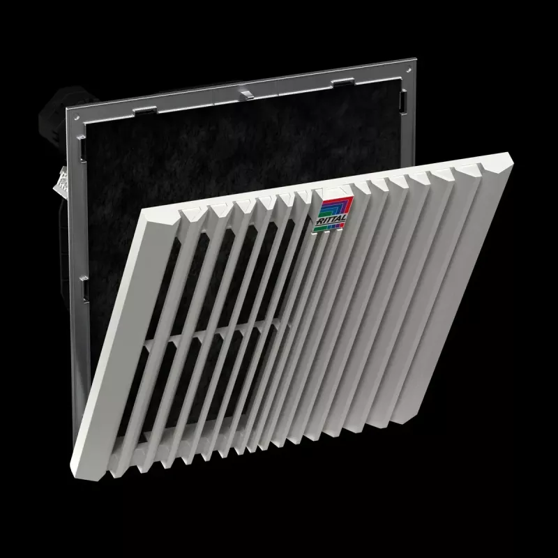 Rack accessory Rittal 3244.810 — built-in fan, 1 fan, airflow 770 m³/h, plastic housing, grey