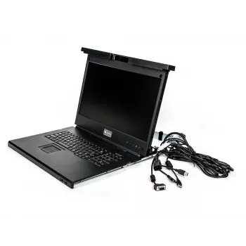 Vertiv Avocent LRA185KMM-205 rack console 48.3 cm (19 inch) 1366 x 768 pixels Plastic, Steel Black 1U