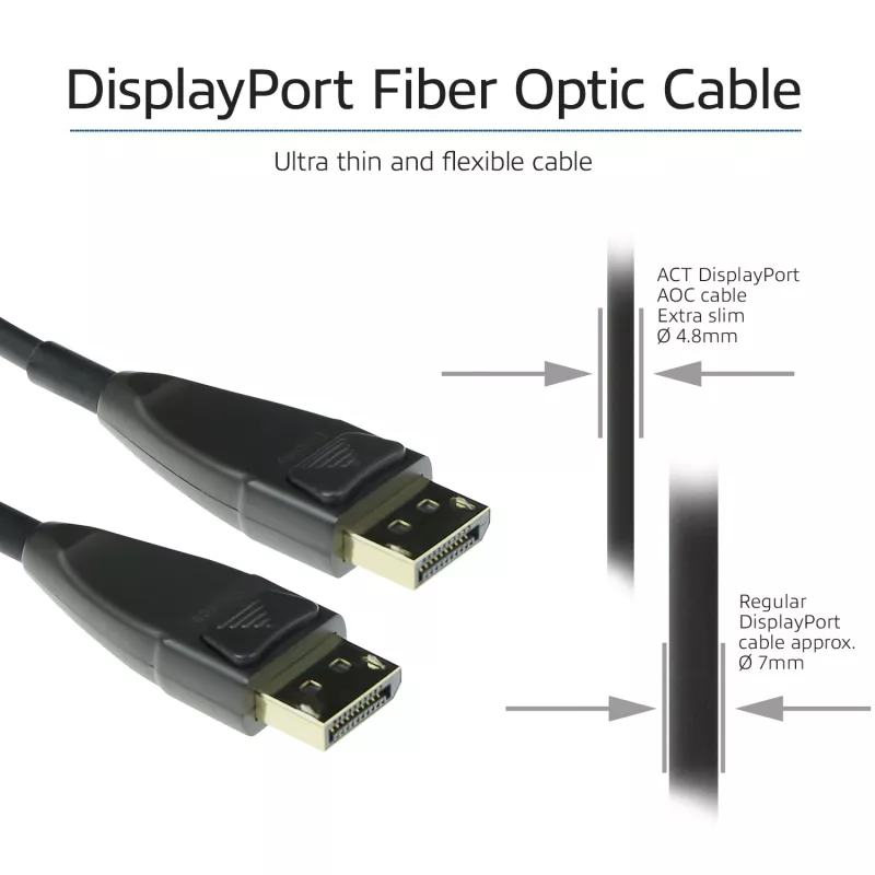 ACT 30 meters DisplayPort Active Optical Cable DisplayPort male - DisplayPort male