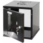 Intellinet 10 inch Network Cabinet - Wall Mount (Standard), 6U, 300mm Deep, Black, Assembled, Max 60kg, Suitable also for use on desk or floor, Usable Depth 265mm, Metal & Glass Door, Back Panel,Removeable Sides,Parts for wall install (eg screws/rawl plugs) not included