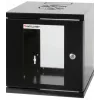 Intellinet 10 inch Network Cabinet - Wall Mount (Standard), 6U, 300mm Deep, Black, Assembled, Max 60kg, Suitable also for use on desk or floor, Usable Depth 265mm, Metal & Glass Door, Back Panel,Removeable Sides,Parts for wall install (eg screws/rawl plugs) not included