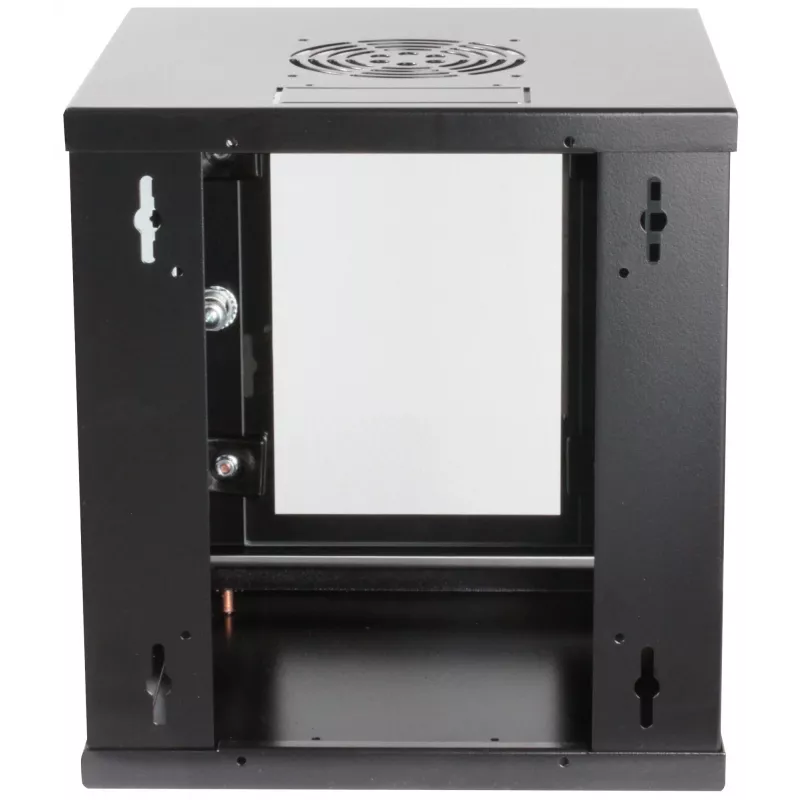 Intellinet 10 inch Network Cabinet - Wall Mount (Standard), 6U, 300mm Deep, Black, Assembled, Max 60kg, Suitable also for use on desk or floor, Usable Depth 265mm, Metal & Glass Door, Back Panel,Removeable Sides,Parts for wall install (eg screws/rawl plugs) not included