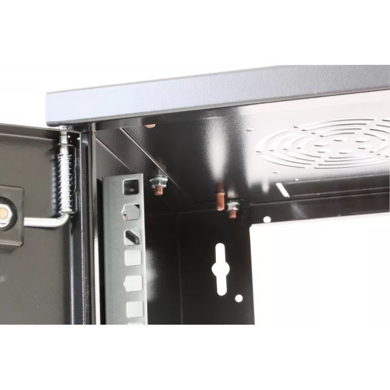 Intellinet 10 inch Network Cabinet - Wall Mount (Standard), 6U, 300mm Deep, Black, Assembled, Max 60kg, Suitable also for use on desk or floor, Usable Depth 265mm, Metal & Glass Door, Back Panel,Removeable Sides,Parts for wall install (eg screws/rawl plugs) not included